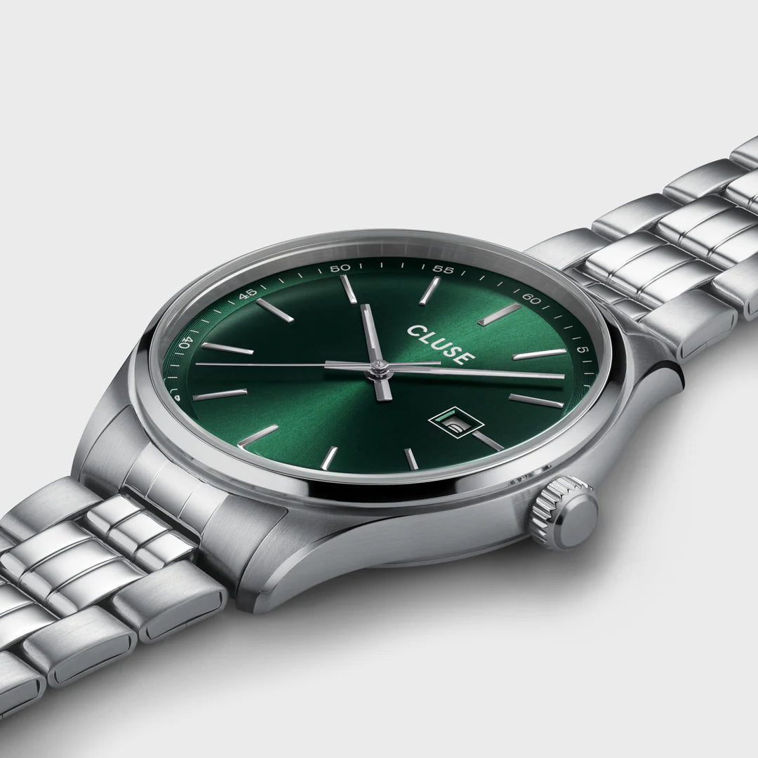 Ανδρικό Ρολόι Cluse - Anthéor Watch Steel Green Silver
