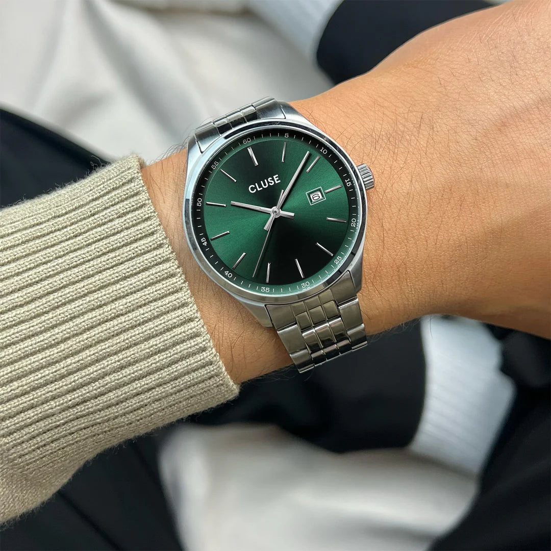 Ανδρικό Ρολόι Cluse - Anthéor Watch Steel Green Silver