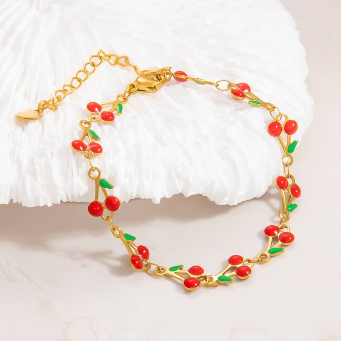 Ατσάλινο Γυναικείο Βραχιόλι - LIttle Cherries Bracelet