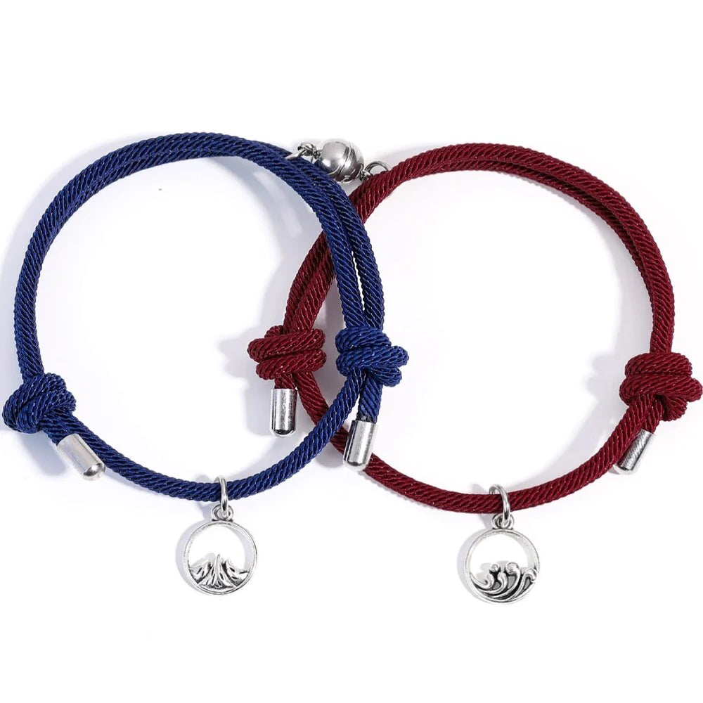 Βραχιόλια για ζευγάρια με μαγνήτη - Distance Couple Love Bracelets