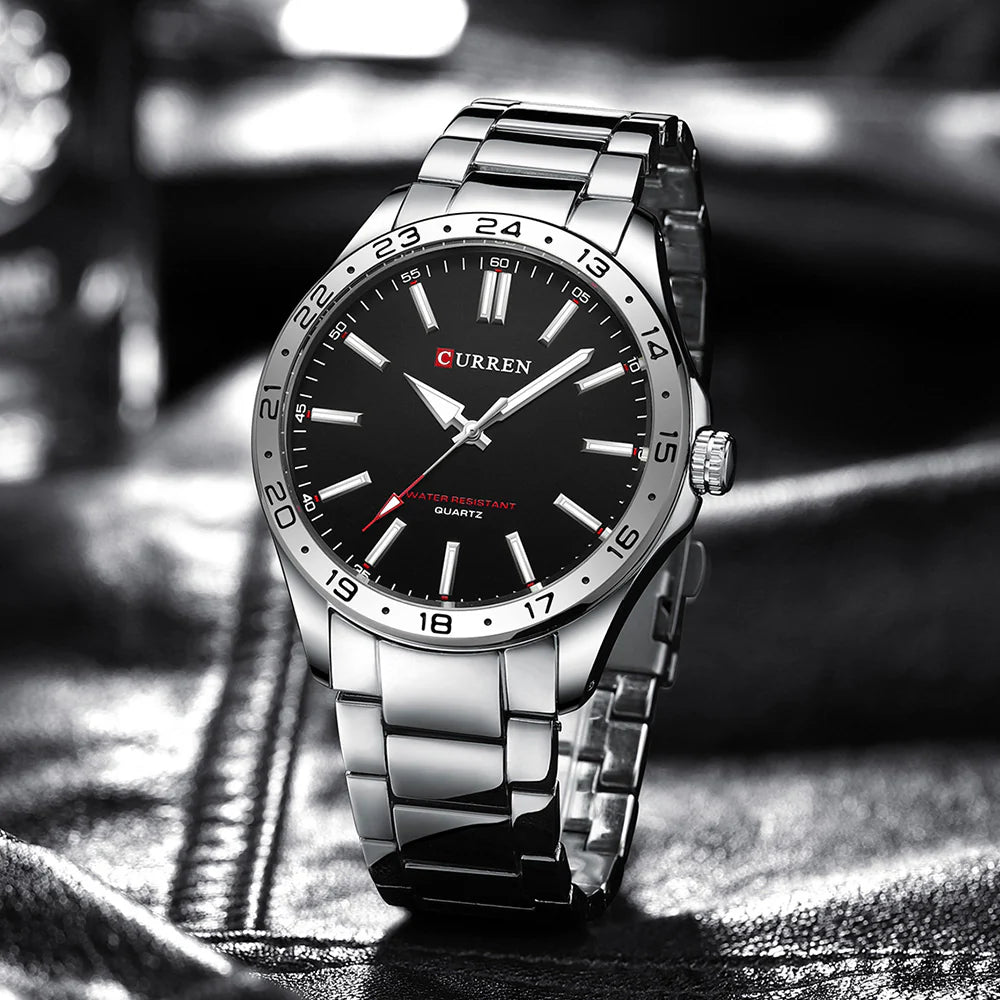 Unisex Ρολόι - Curren M8452 Silver Black