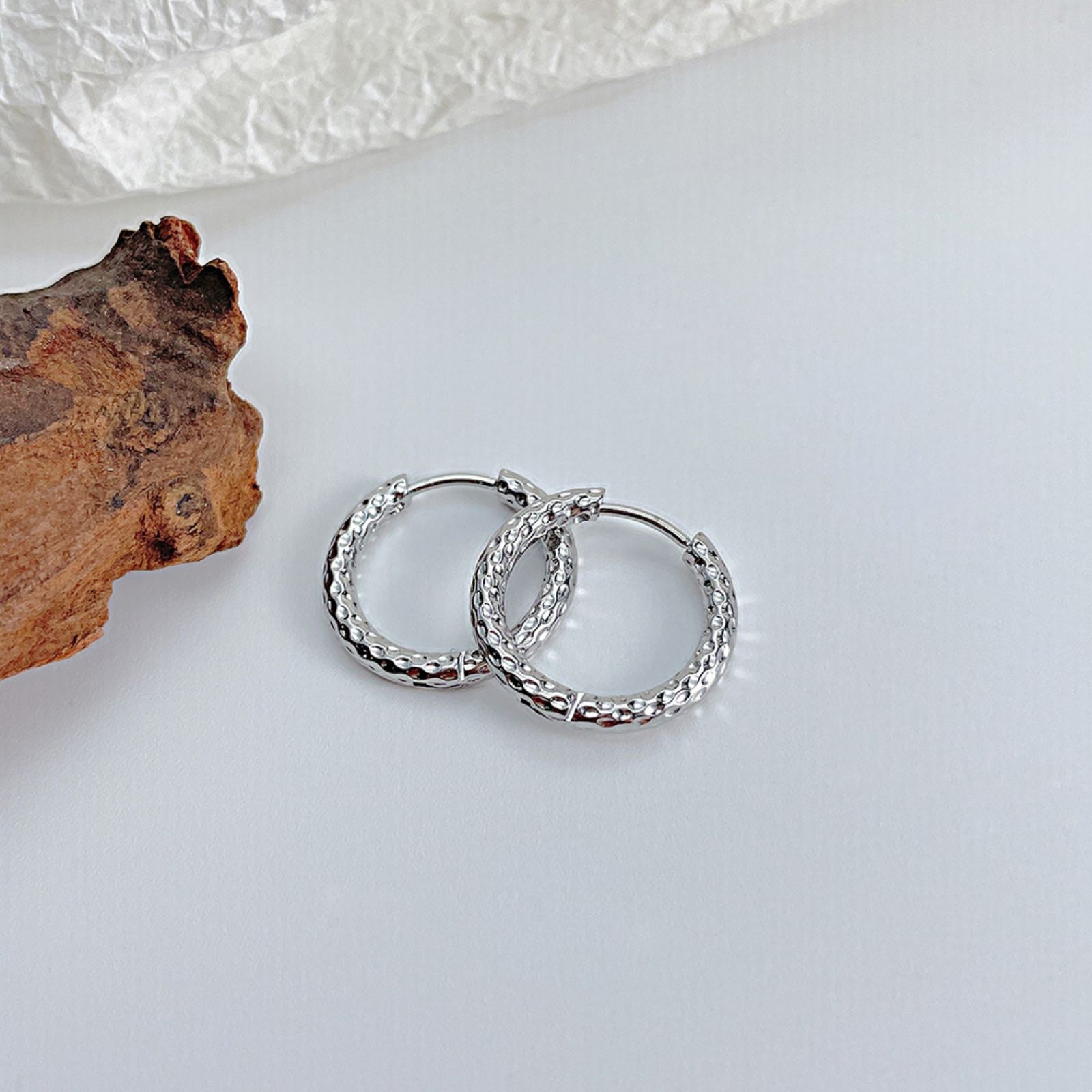 Ατσάλινα Σκουλαρίκια - Kesh Earrings (χρυσό, ασημί)