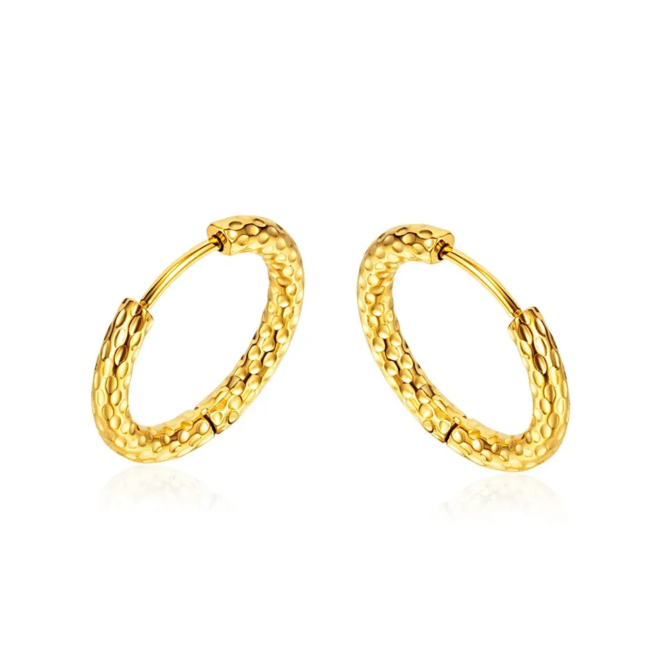 Ατσάλινα Σκουλαρίκια - Kesh Earrings (χρυσό, ασημί)