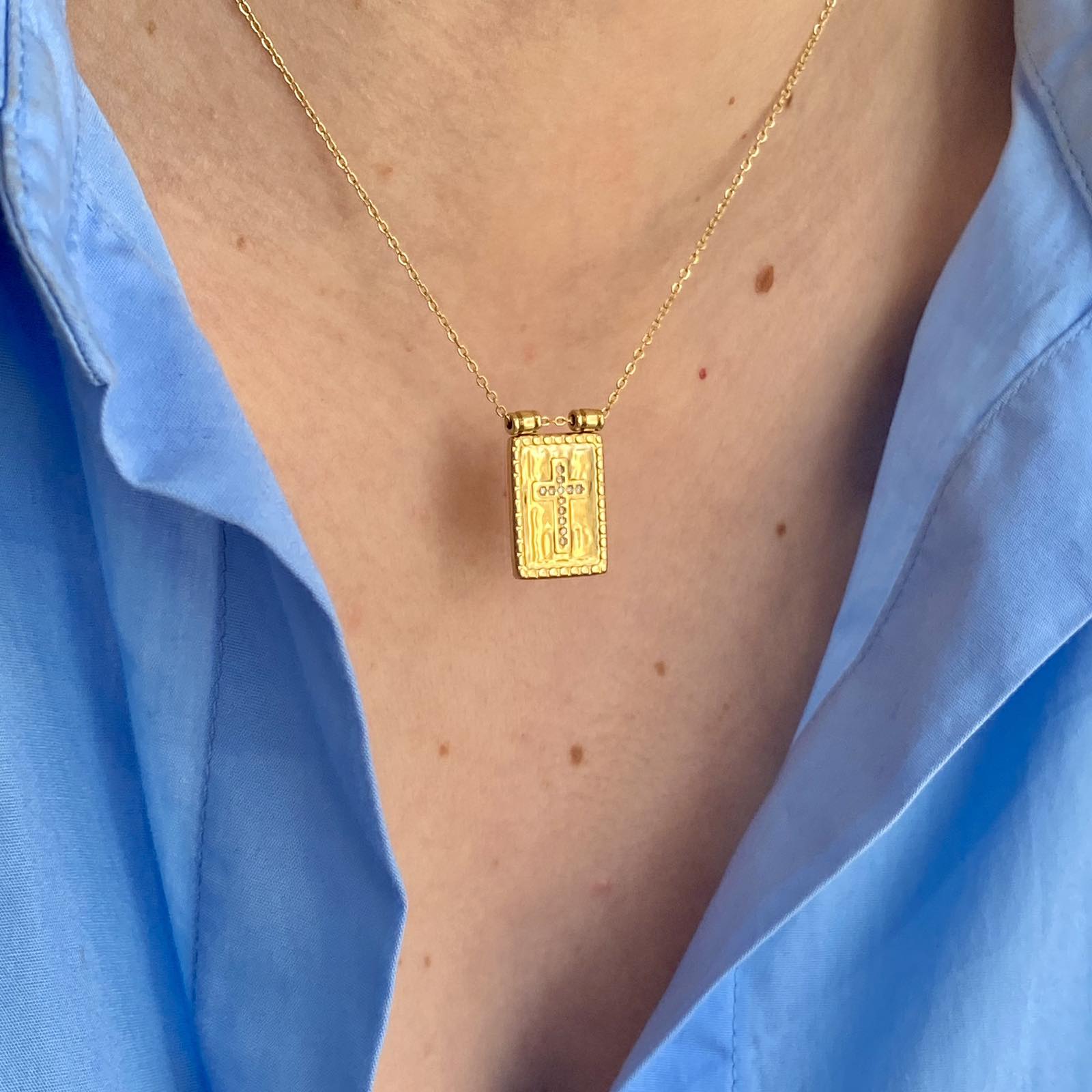 Ατσάλινο Κολιέ Κωνσταντινάτο - Toro Necklace (χρυσό, ασημί)