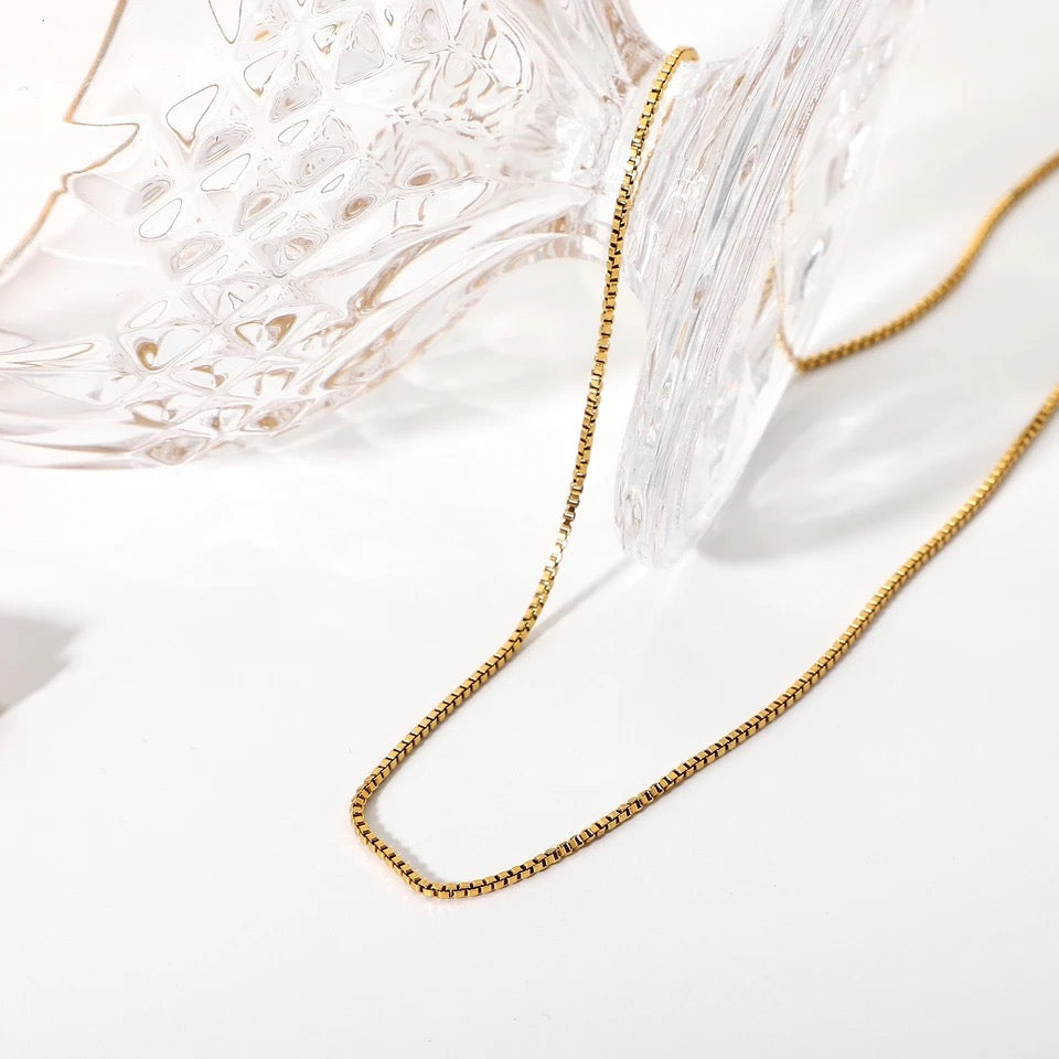 Ατσάλινη Αλυσίδα Λαιμού (unisex) - Alicia Chain (χρυσό, ασημί)