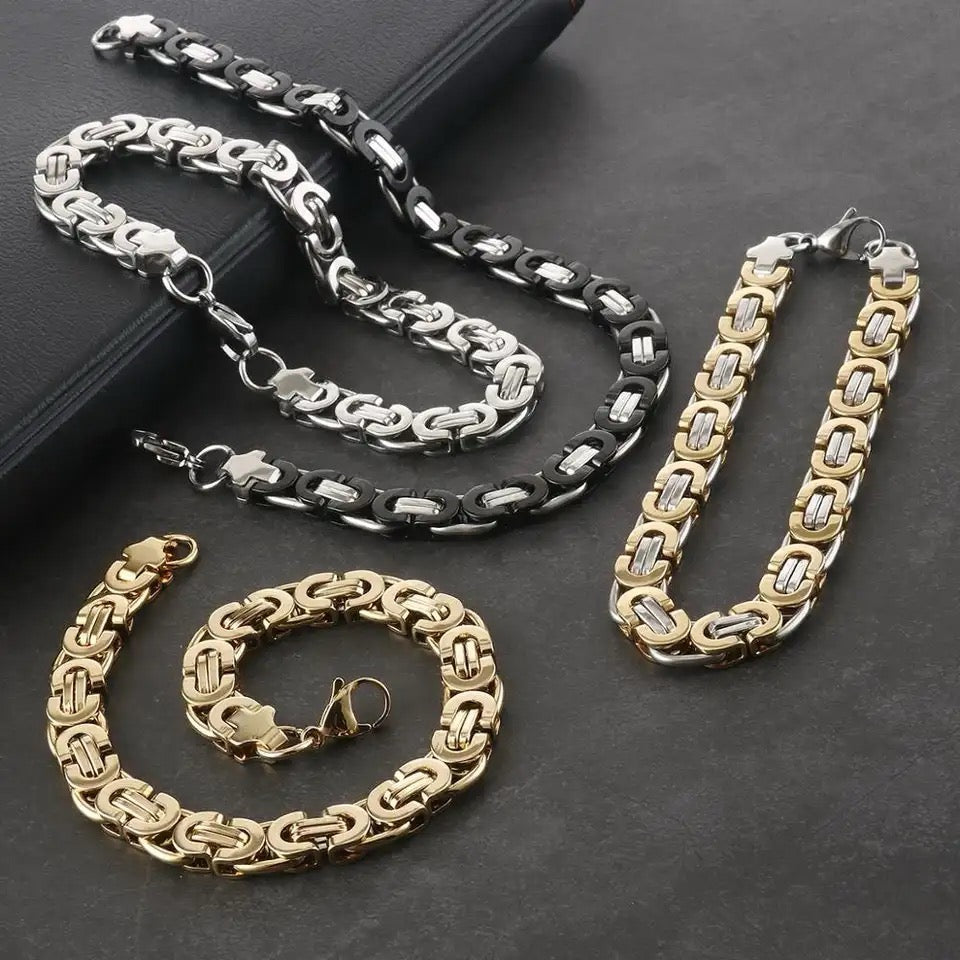 Ατσάλινο Βραχιόλι- Byzan Chain Bracelet ( και χρώματα)