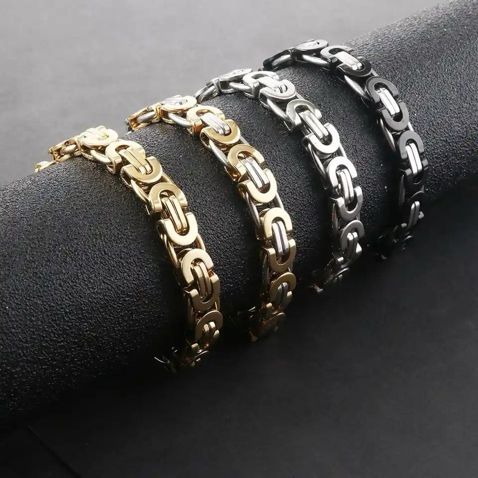 Ατσάλινο Βραχιόλι- Byzan Chain Bracelet ( και χρώματα)