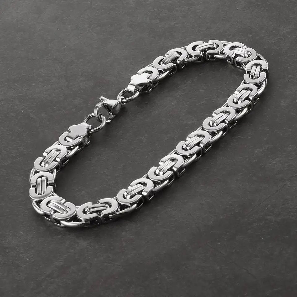 Ατσάλινο Βραχιόλι- Byzan Chain Bracelet ( και χρώματα)