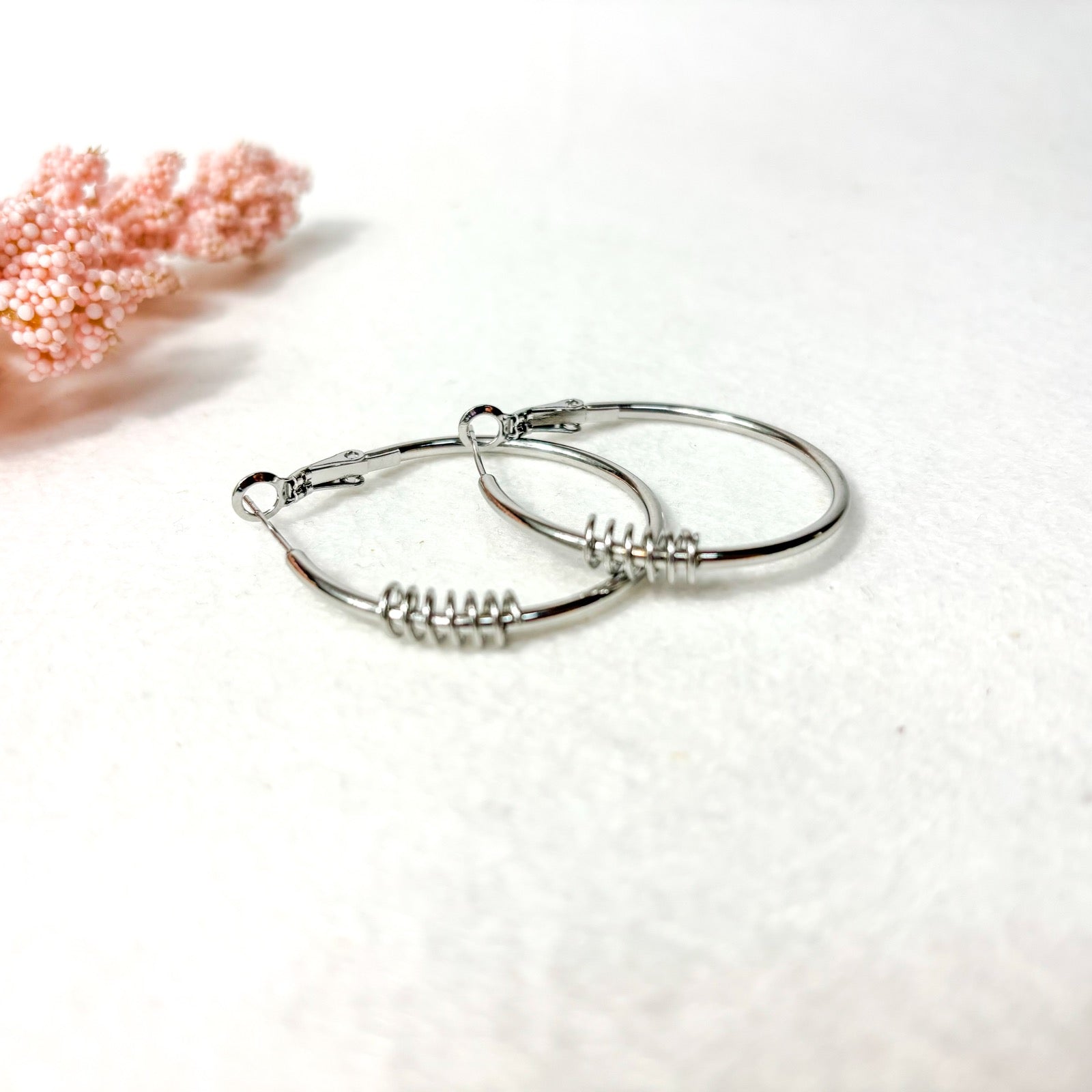 Ατσάλινα Σκουλαρίκια Κρίκοι - Spiraq Earrings ( χρυσό, ασημί)