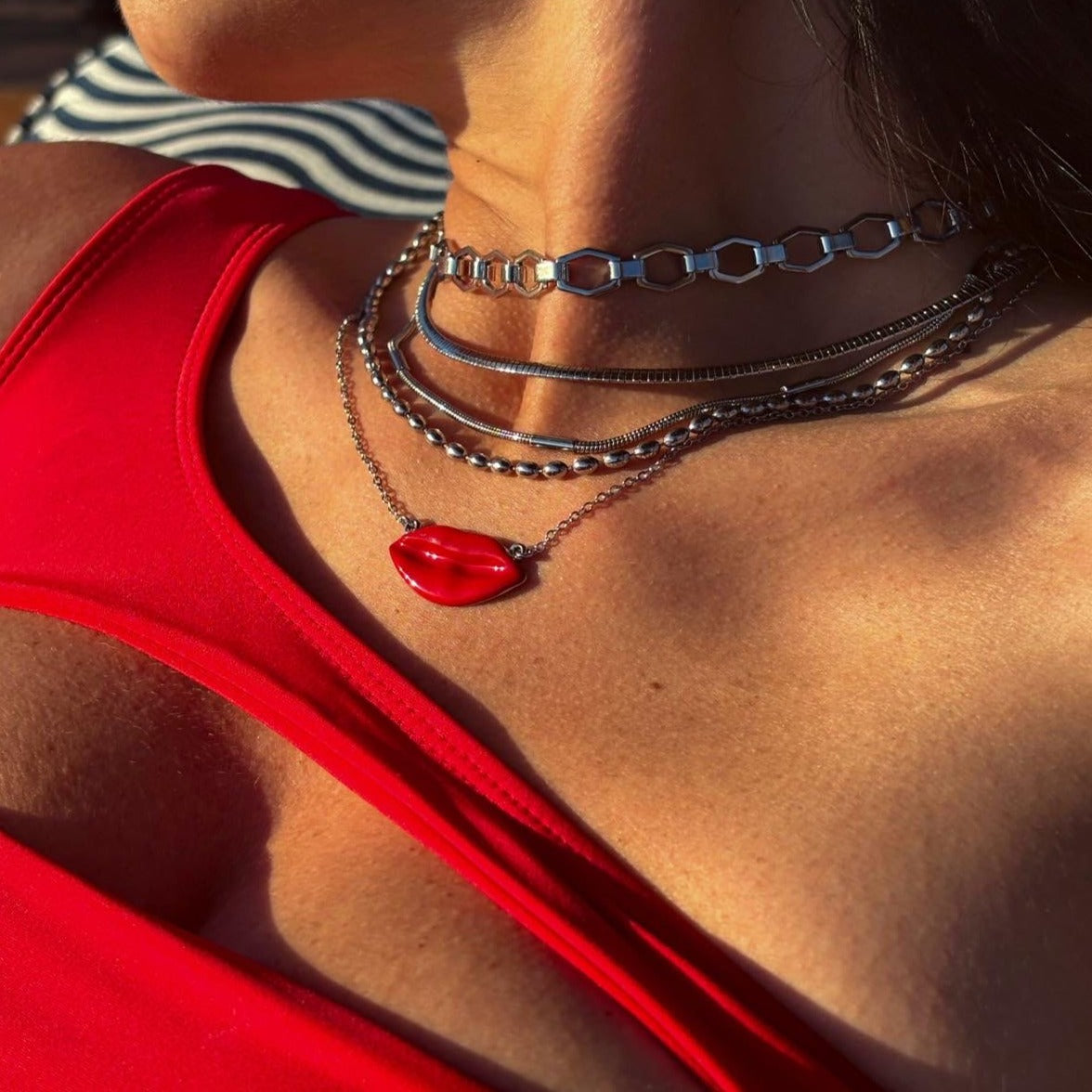 Γυναικείο Κολιέ Τσόκερ - Witel Mini Chocker ( χρυσό, ασημί)