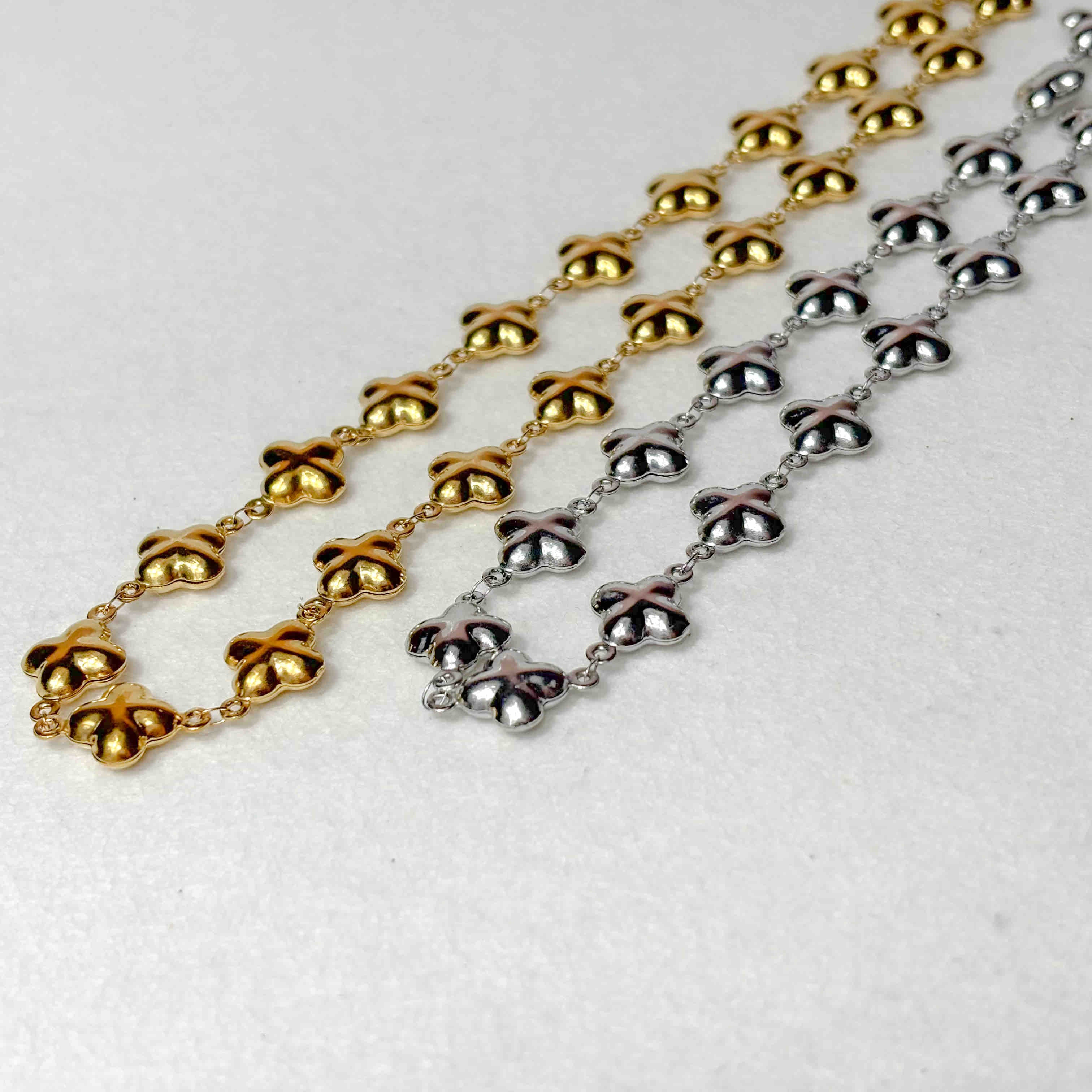 Γυναικείο Ατσάλινο Κολιέ Με Σταυρό - Cramp NECKLACE (χρυσό, ασημί)