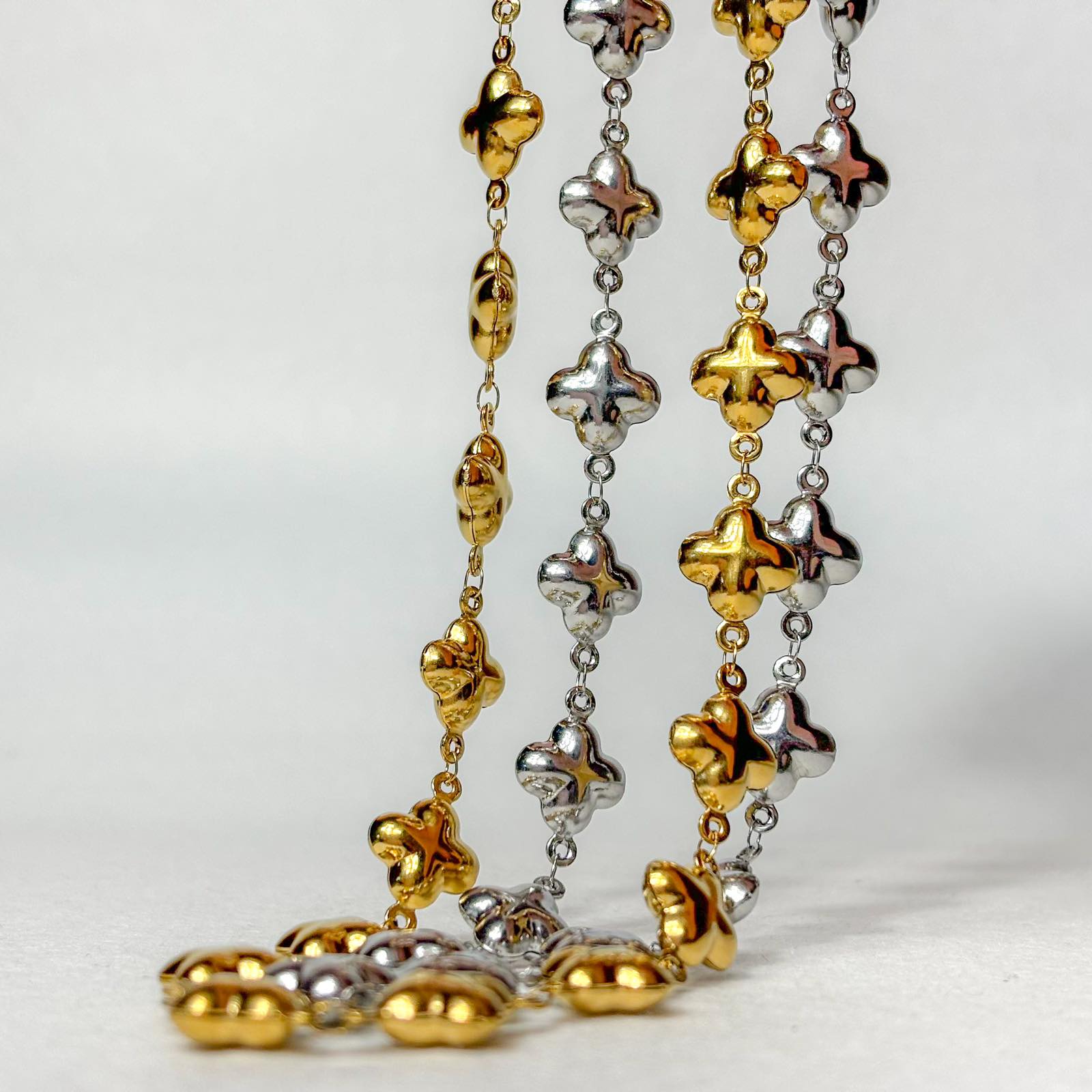 Γυναικείο Ατσάλινο Κολιέ Με Σταυρό - Cramp NECKLACE (χρυσό, ασημί)