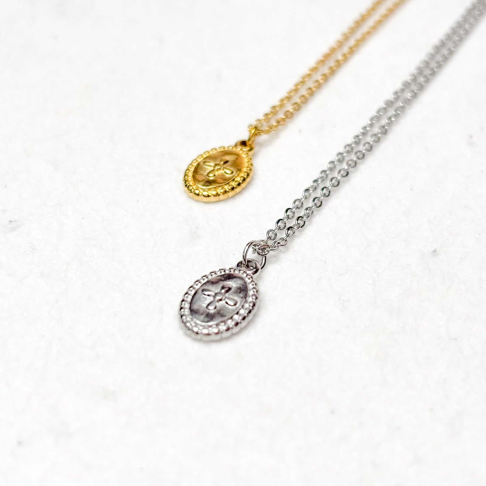 Ατσάλινο Κολιέ Με Σταυρό - Little Crossy Necklace (χρυσό, ασημί)