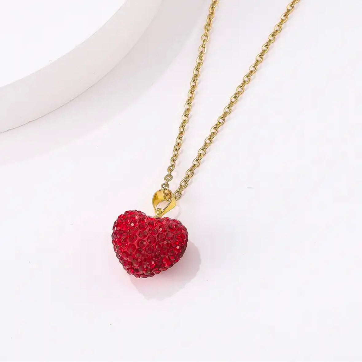 Γυναικείο Ατσάλινο Κολιέ Με Καρδιά - Red Heart Necklace