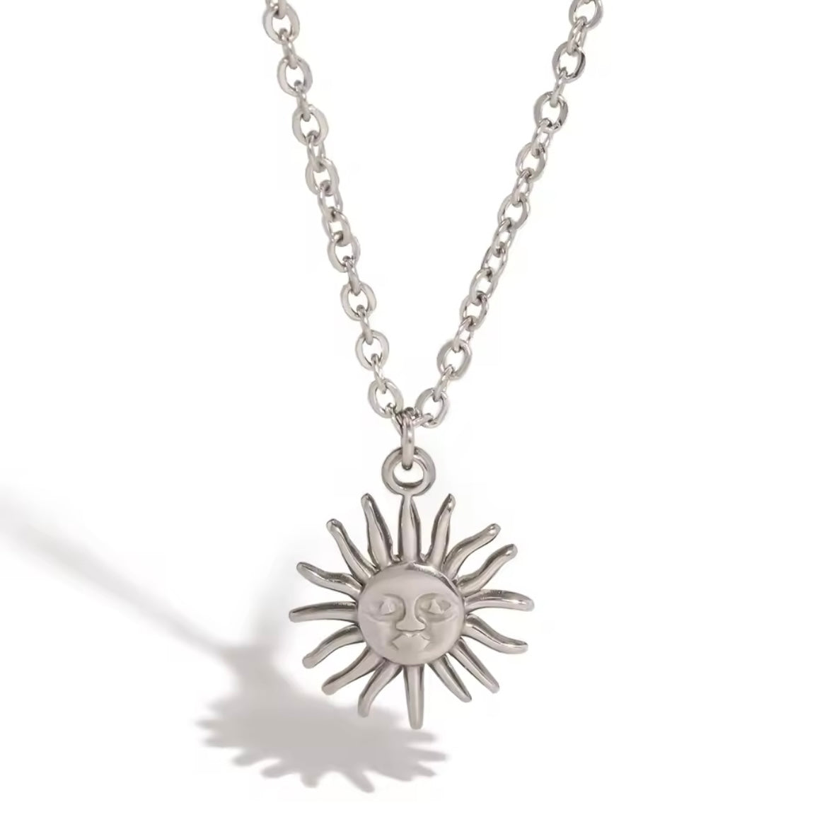 Γυναικείο Ατσάλινο Κολιέ - Sun Necklace ( χρυσό, ασημί)