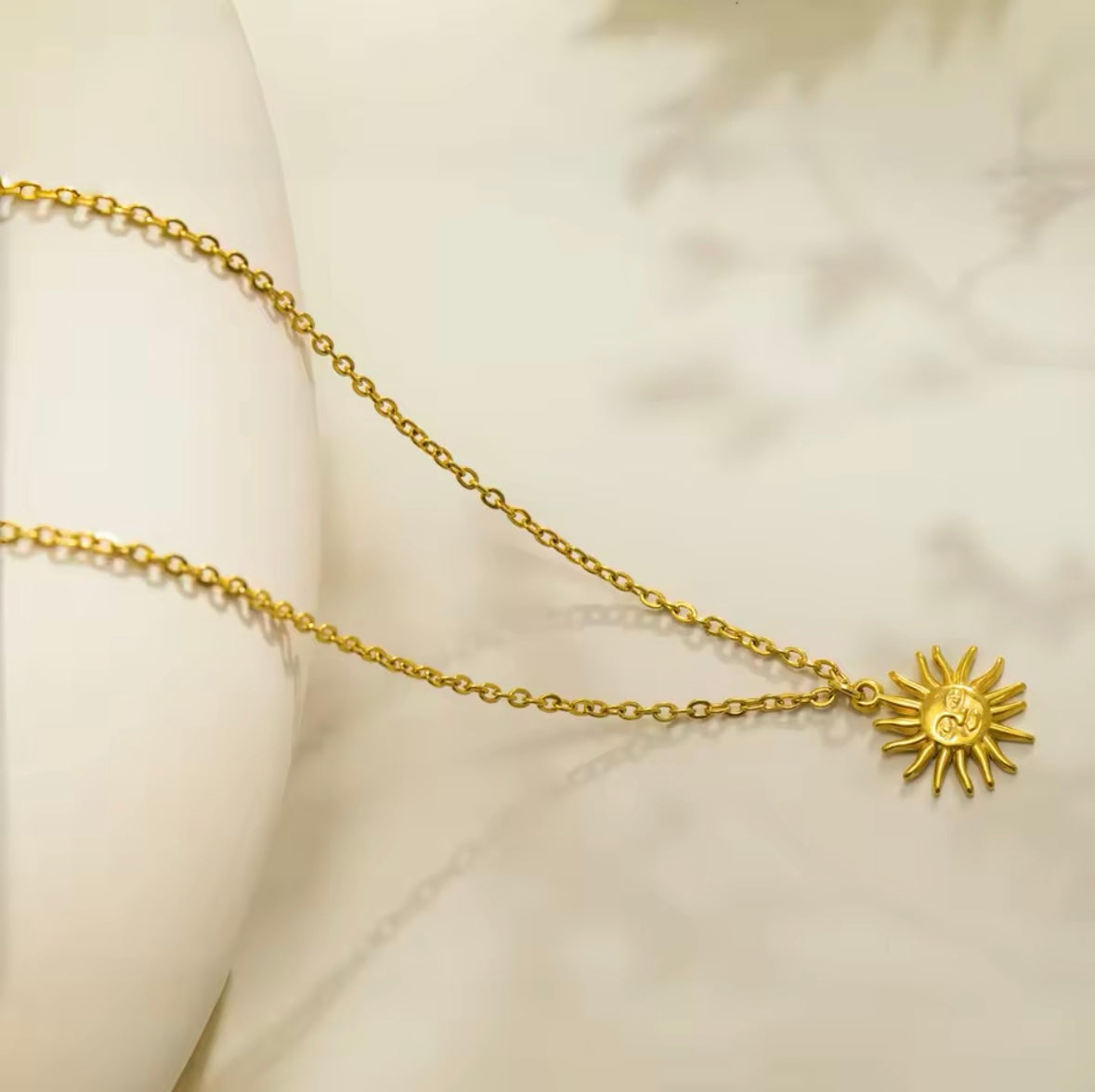 Γυναικείο Ατσάλινο Κολιέ - Sun Necklace ( χρυσό, ασημί)