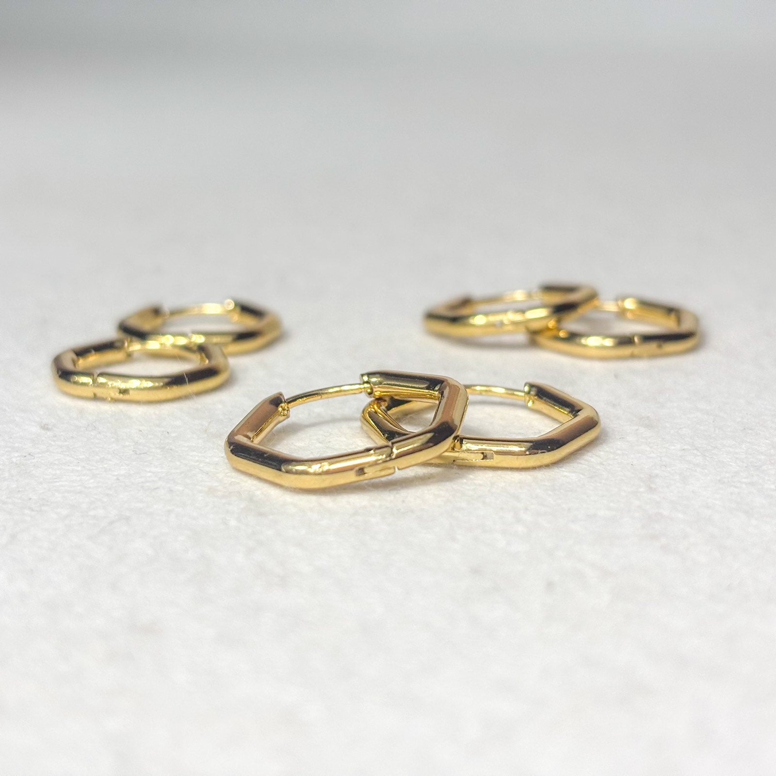 Ατσάλινα Σκουλαρίκια Κρίκοι - Velas Earrings ( χρυσό, ασημί)