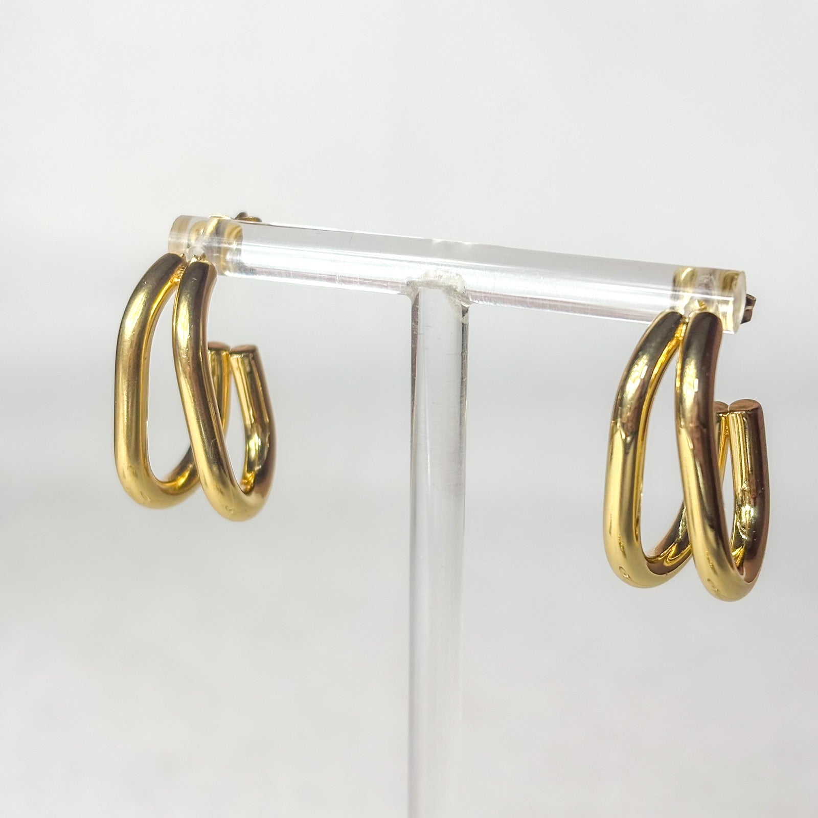 Ατσάλινα Σκουλαρίκια Κρίκοι - Delgada Earrings ( χρυσό, ασημί)