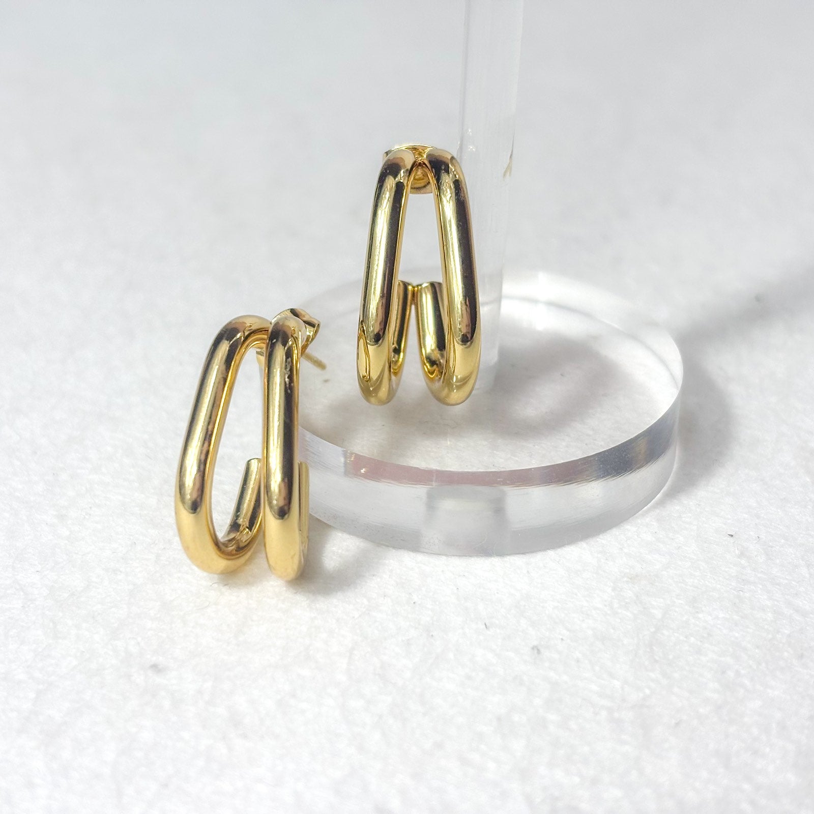 Ατσάλινα Σκουλαρίκια Κρίκοι - Delgada Earrings ( χρυσό, ασημί)