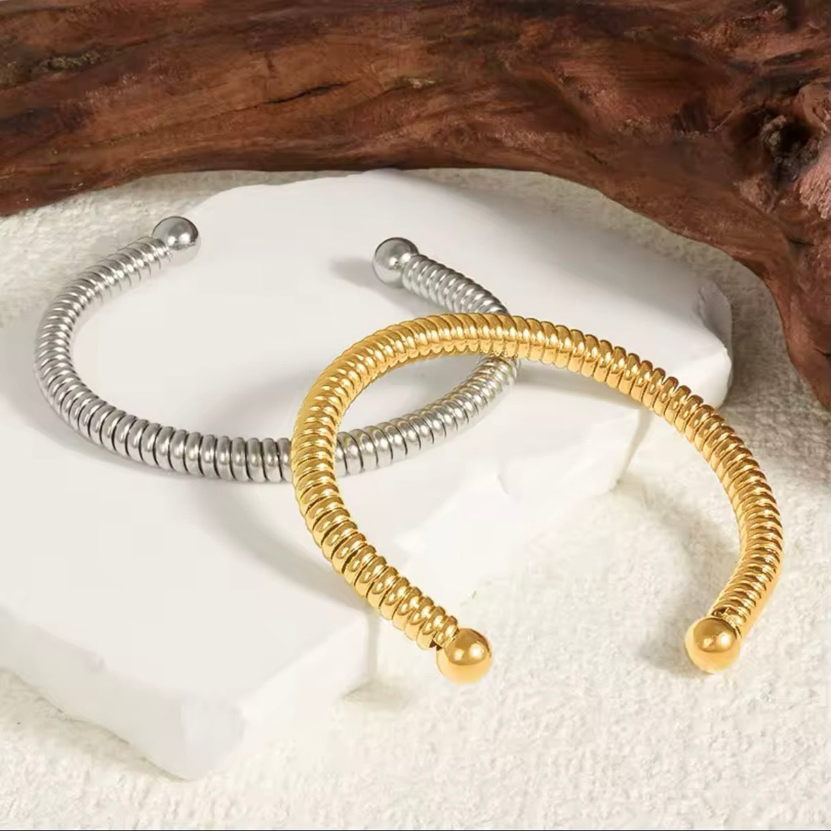 Ατσάλινο Γυναικείο Βραχιόλι - Mira Bracelet (χρυσό, ασημί)