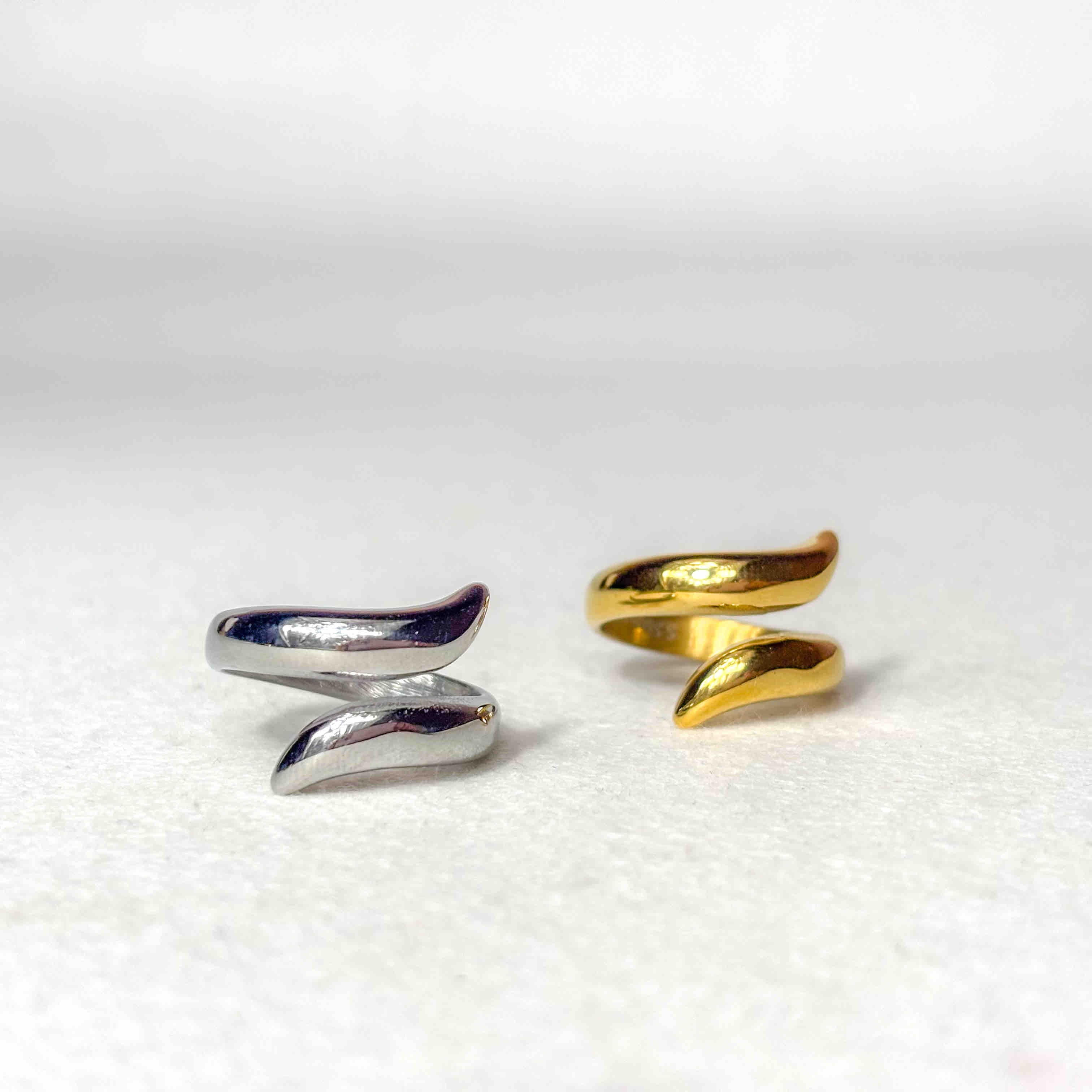 Γυναικείο Ατσάλινο Δαχτυλίδι - Quebek Ring ( χρυσό, ασημί)