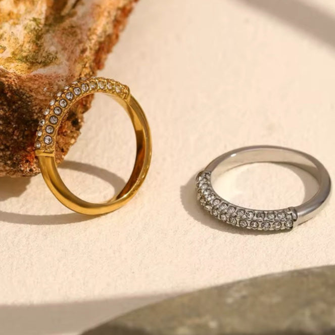 Γυναικείο Ατσάλινο Δαχτυλίδι - Molga Ring ( χρυσό, ασημί)