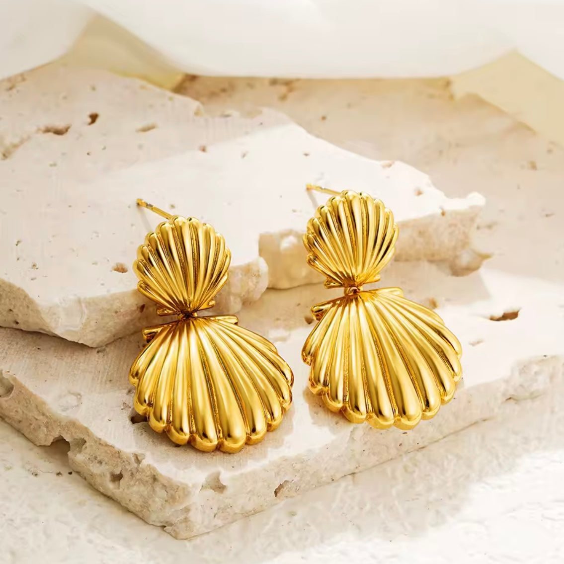 Γυναικεία Σκουλαρίκια - Double Seashell Earrings