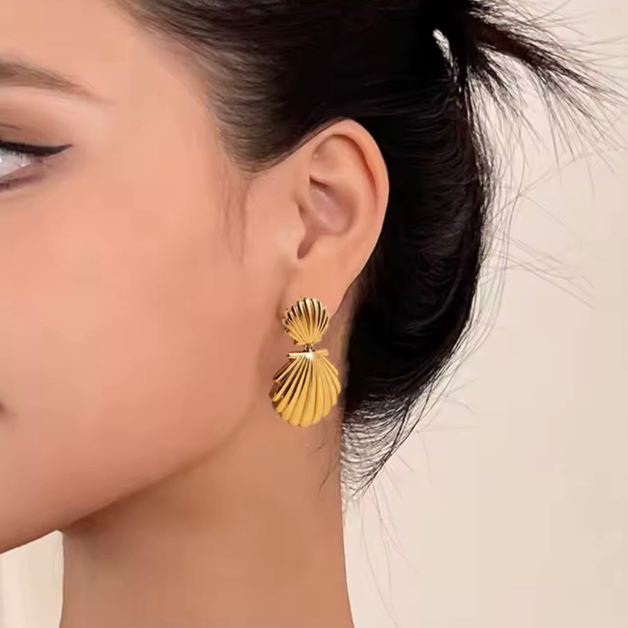 Γυναικεία Σκουλαρίκια - Double Seashell Earrings