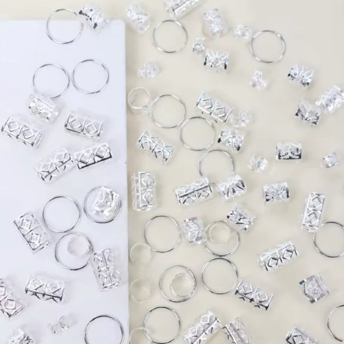 Σετ Δαχτυλίδια Μαλλιών - Set Hair Rings (χρυσό, ασημί)