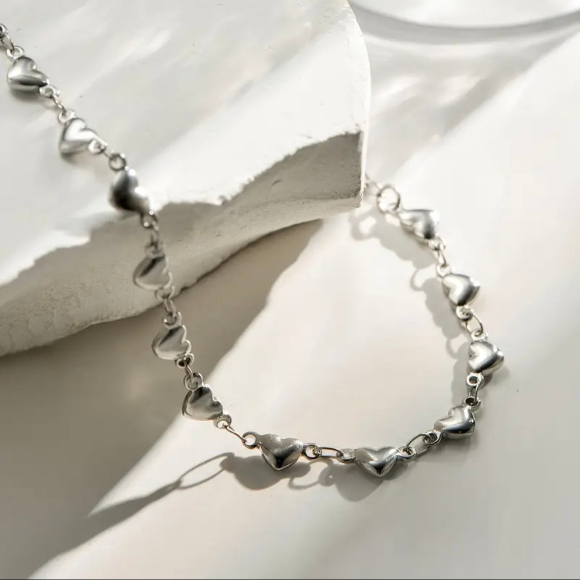 Ατσάλινη Αλυσίδα Ποδιού - Hearty Chain Anklet (χρυσό, ασημί)