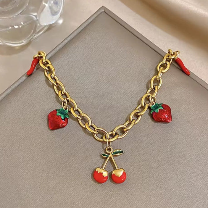 Ατσάλινο Κολιέ - Summer Fruit Necklace