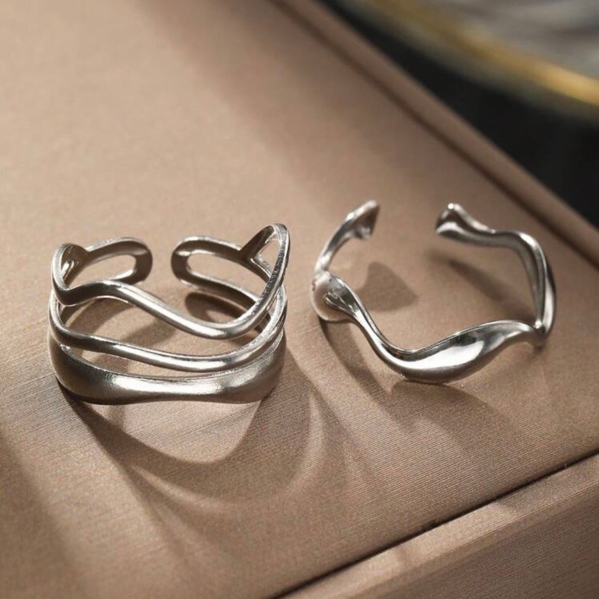Σετ Ατσάλινα Δαχτυλίδια - Soledad Set Ring ( χρυσό, ασημί)