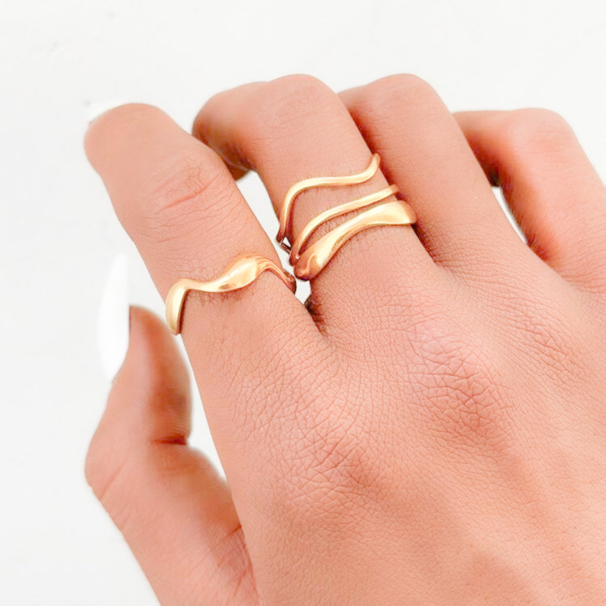 Σετ Ατσάλινα Δαχτυλίδια - Soledad Set Ring ( χρυσό, ασημί)