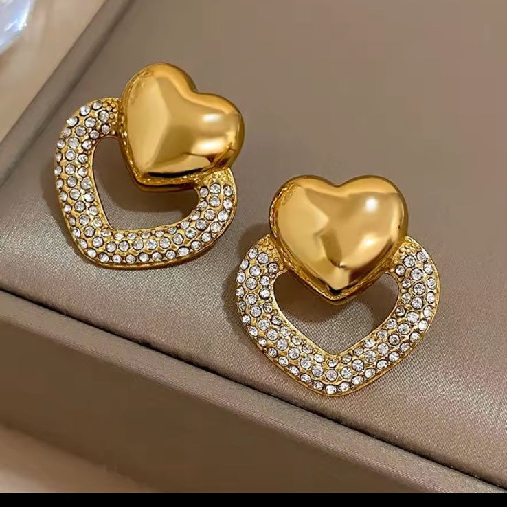 Γυναικεία Ατσάλινα Σκουλαρίκια - Ballia Earrings ( χρυσό, ασημί)