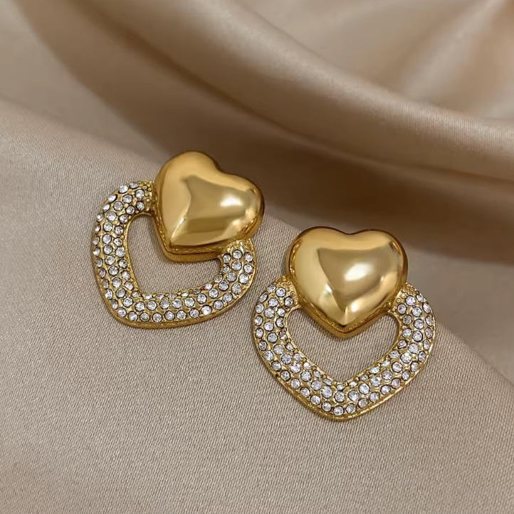 Γυναικεία Ατσάλινα Σκουλαρίκια - Ballia Earrings ( χρυσό, ασημί)