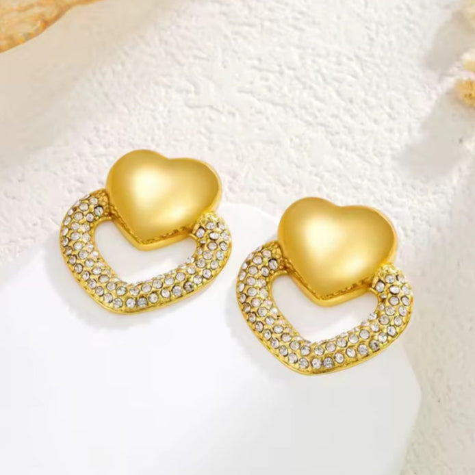 Γυναικεία Ατσάλινα Σκουλαρίκια - Ballia Earrings ( χρυσό, ασημί)