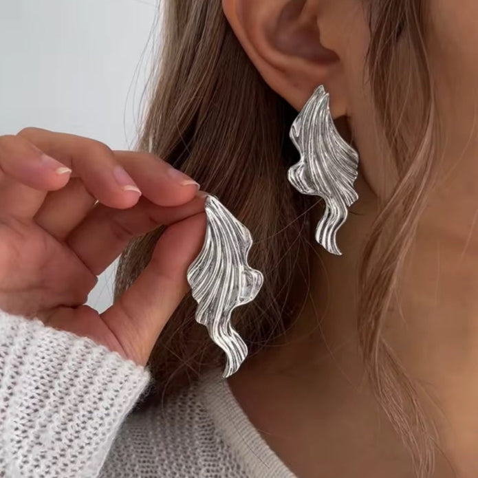 Γυναικεία Ατσάλινα Σκουλαρίκια - Motihari Earrings ( χρυσό, ασημί)