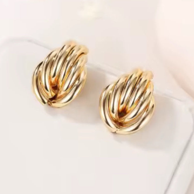 Γυναικεία Ατσάλινα Σκουλαρίκια - Patna Earrings ( χρυσό, ασημί)