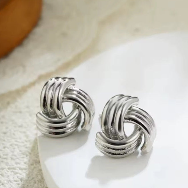 Γυναικεία Ατσάλινα Σκουλαρίκια - Nazira Earrings ( χρυσό, ασημί)