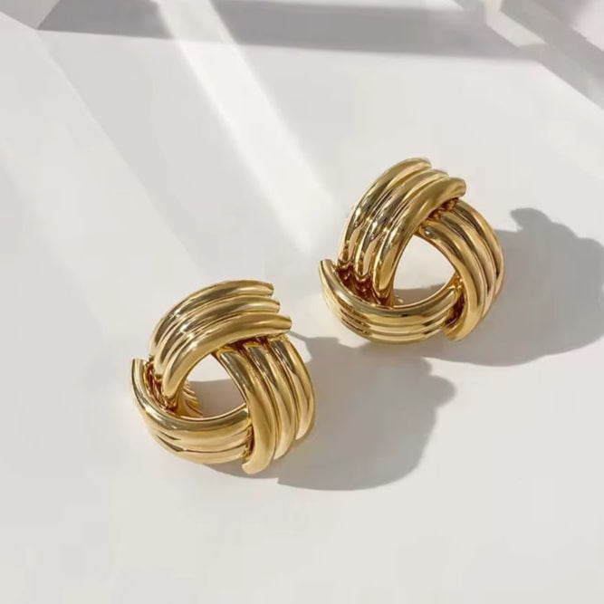 Γυναικεία Ατσάλινα Σκουλαρίκια - Nazira Earrings ( χρυσό, ασημί)