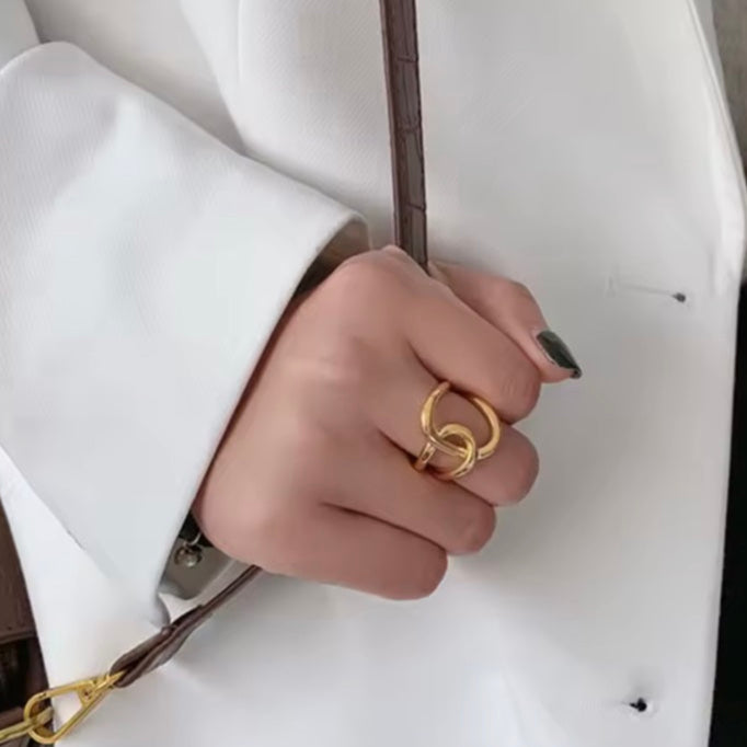 Γυναικείο Ατσάλινο Δαχτυλίδι - Lasio Ring (χρυσό, ασημί)