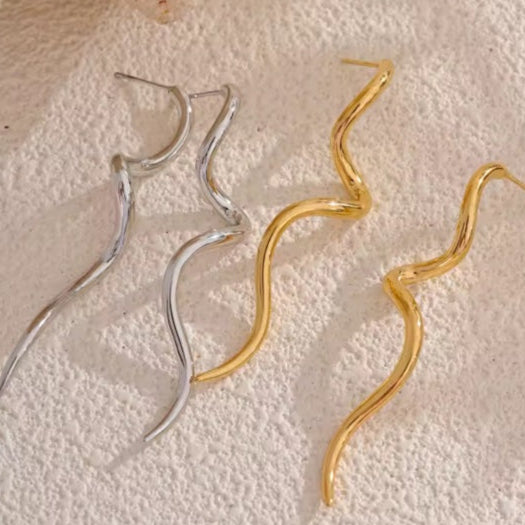 Γυναικεία Ατσάλινα Σκουλαρίκια - Toliati Earrings ( χρυσό, ασημί)