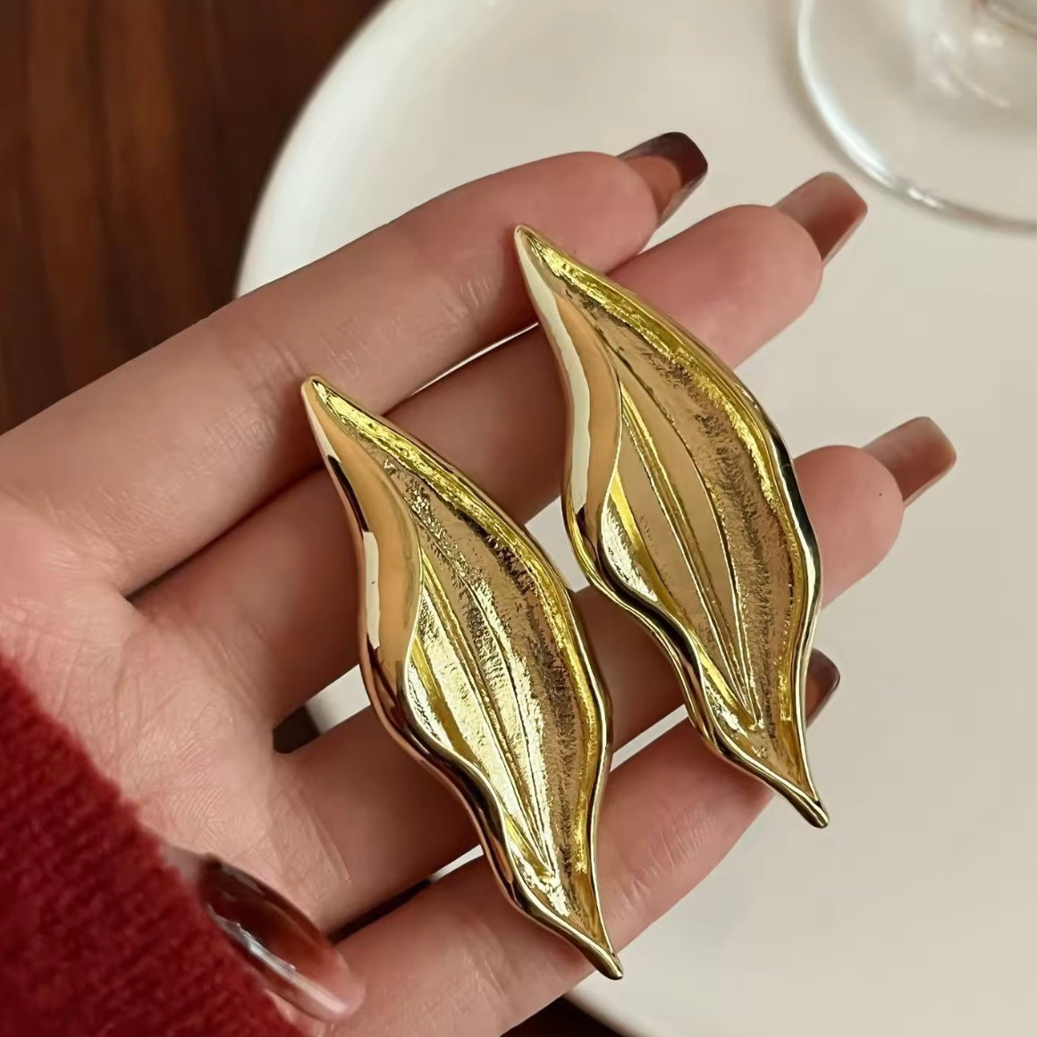 Γυναικεία Ατσάλινα Σκουλαρίκια - Rebun Earrings ( χρυσό, ασημί)
