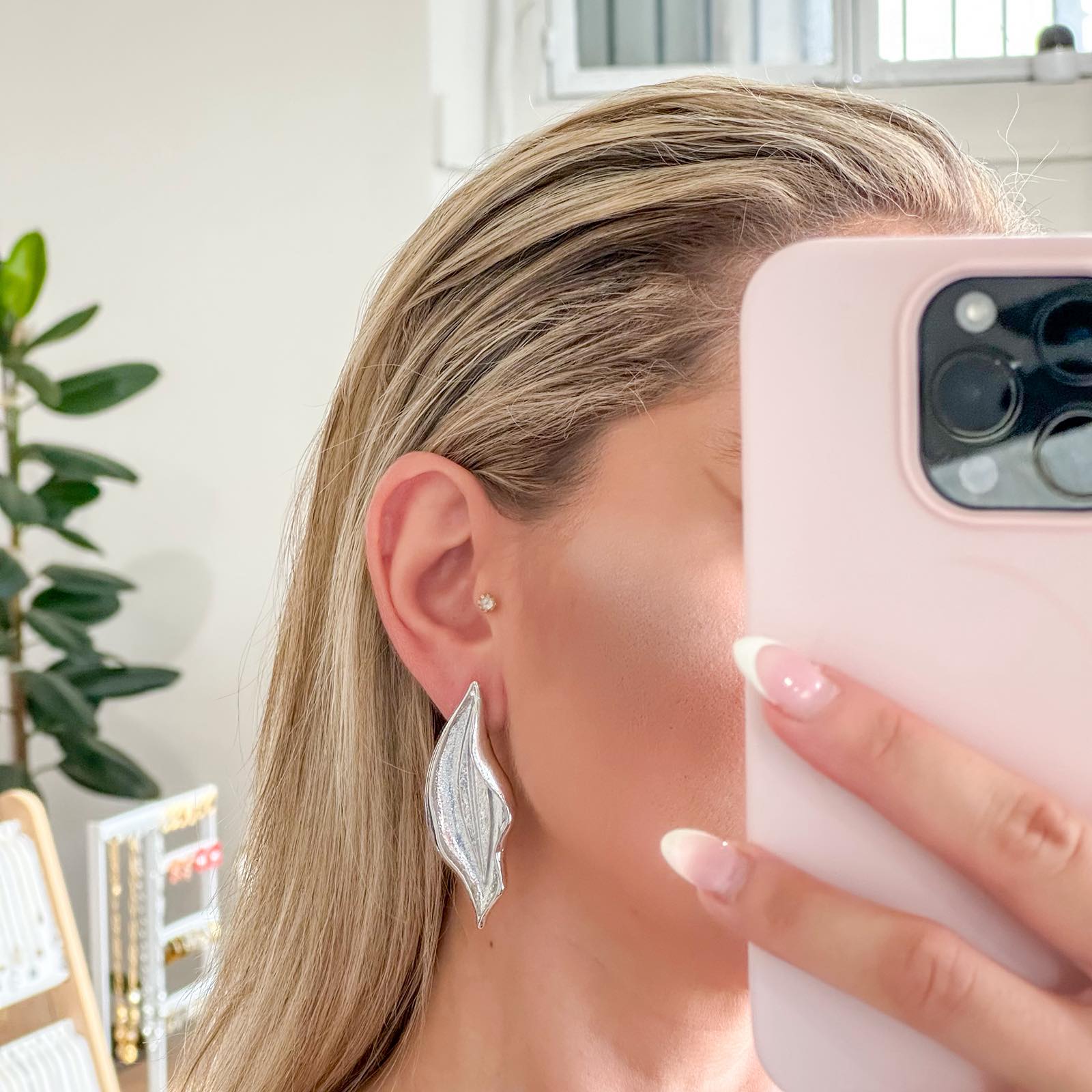 Γυναικεία Ατσάλινα Σκουλαρίκια - Rebun Earrings ( χρυσό, ασημί)