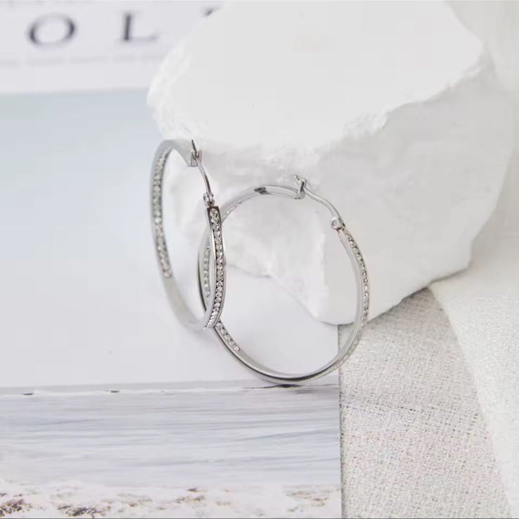 Γυναικεία Ατσάλινα Σκουλαρίκια Κρίκοι - Artezian Earrings (χρυσό, ασημί)