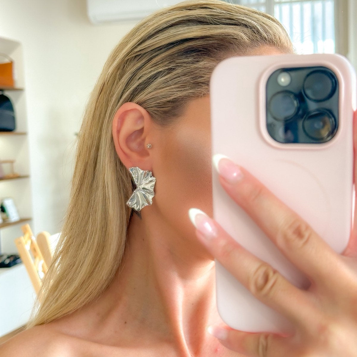 Γυναικεία Ατσάλινα Σκουλαρίκια - Sestaci Earrings( χρυσό, ασημί)