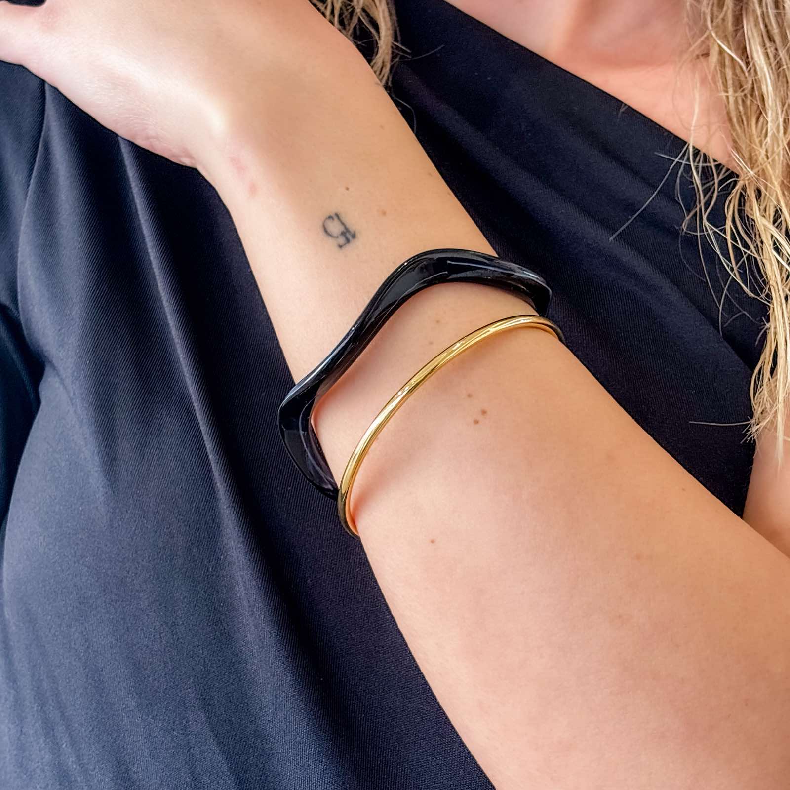 Σετ  Γυναικεία Ατσάλινα  Βραχιόλια - La Paz Bracelets (μαύρο, καφέ)