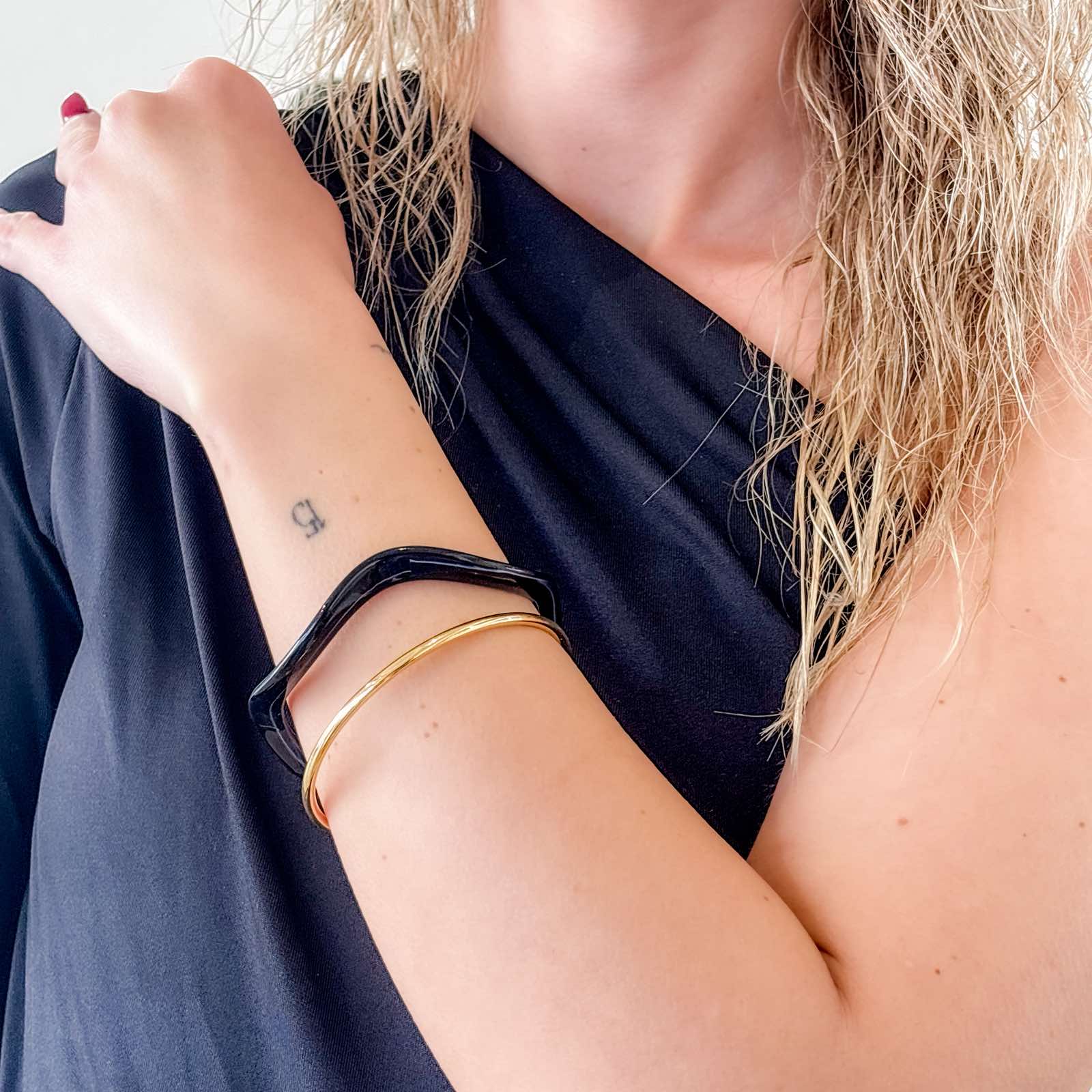 Σετ  Γυναικεία Ατσάλινα  Βραχιόλια - La Paz Bracelets (μαύρο, καφέ)