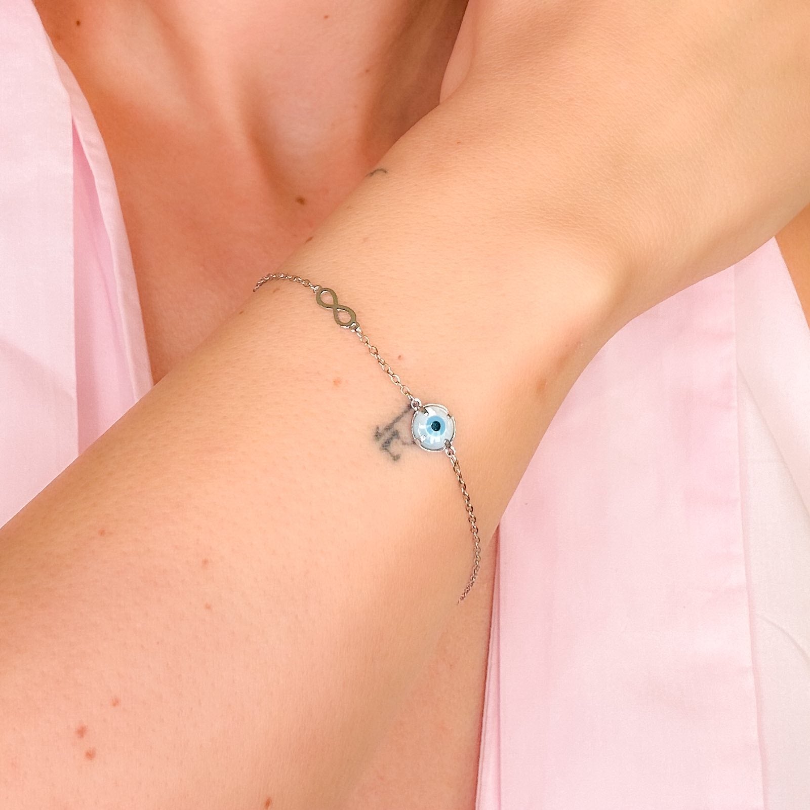 Γυναικείο Ατσάλινο Βραχιόλι Με Μάτι - Ribas Bracelet (χρυσό, ασημί)