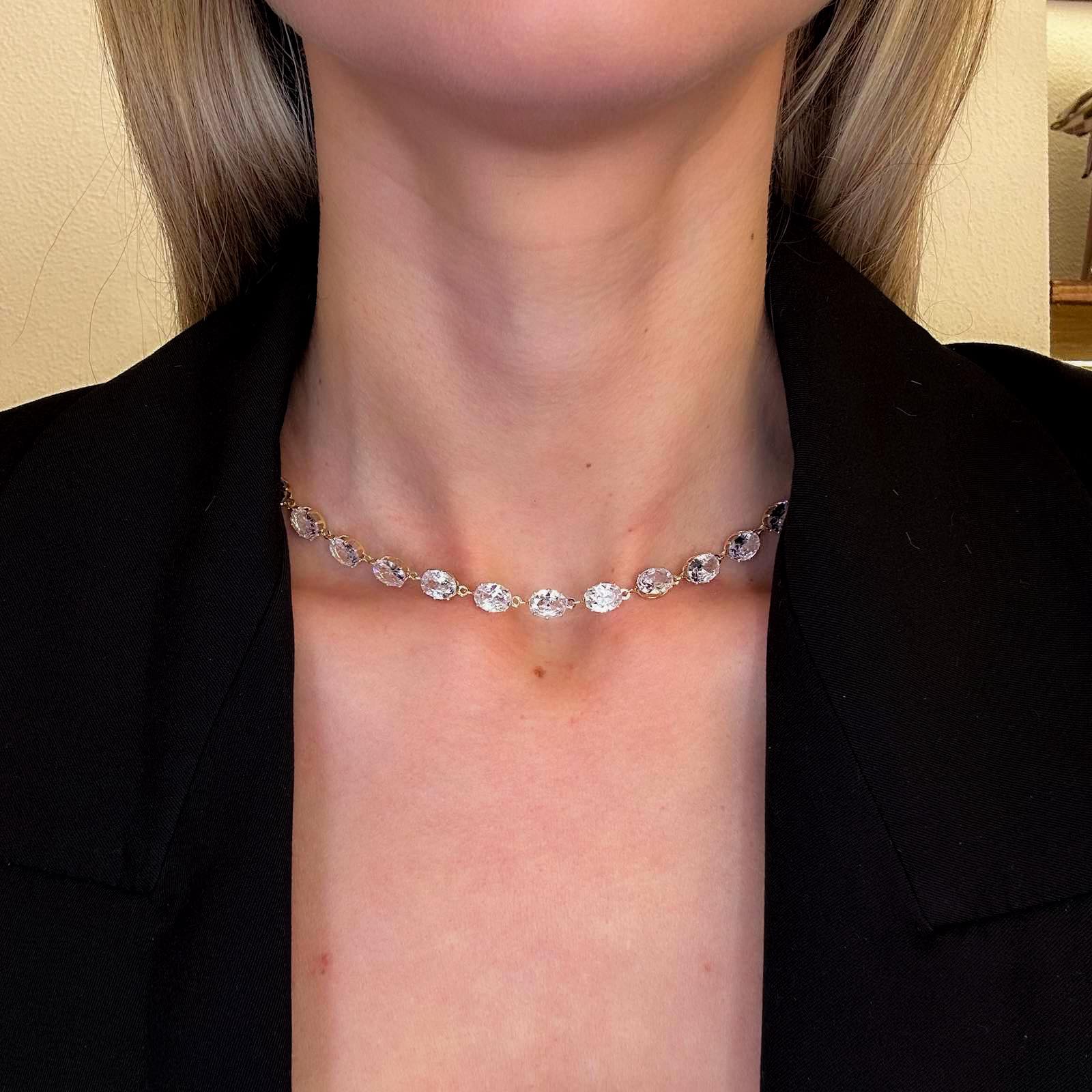 Ατσάλινο Κολιέ Με Ζιργκόν - Avile Necklace (χρυσό, ασημί)